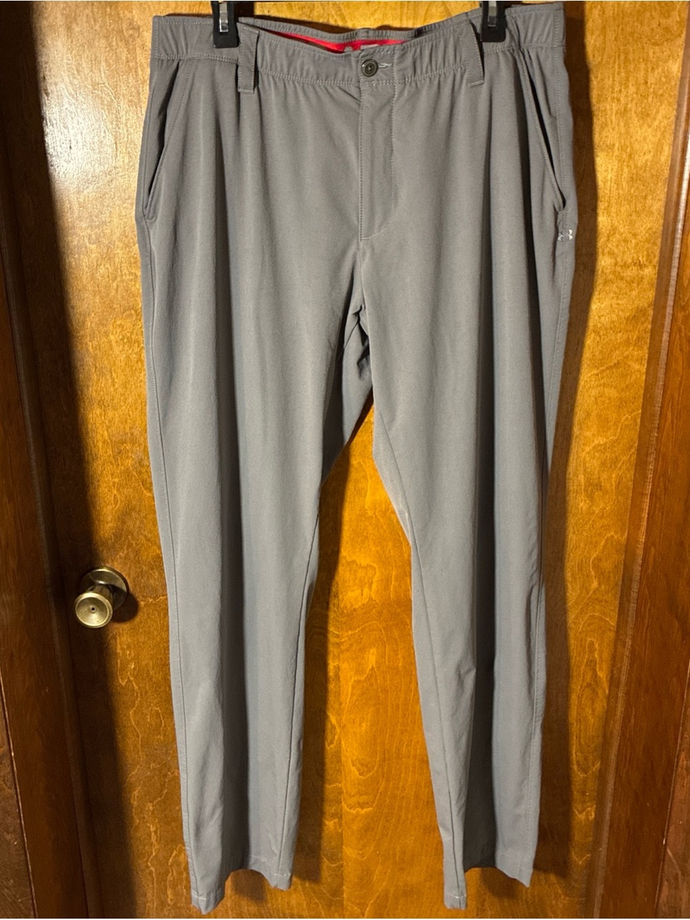 Under Armour Performance Golf Pant Men’s 38/34 Loose Gray Flat Front Stretch